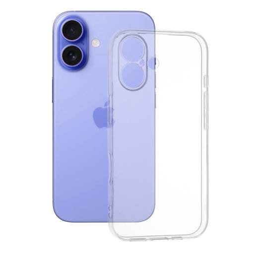 Foto - Silikonový kryt pro iPhone 16 - Průhledný