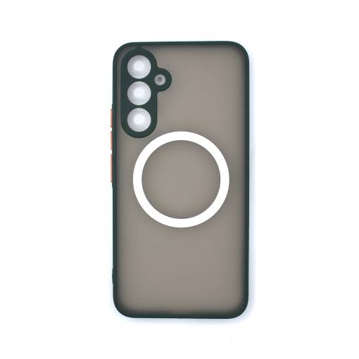 Foto - Silikonový kryt s magnetickým kroužkem pro Samsung Galaxy A34 - Tmavě zelený