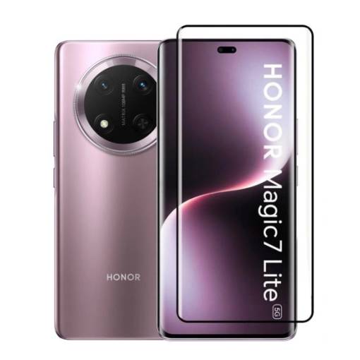 Foto - Ochranné sklo pro Honor Magic7 Lite - Černé, zaoblené