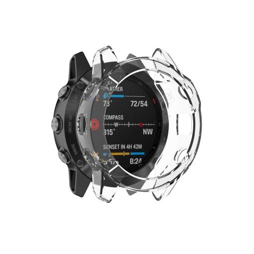 Foto - Silikonový rámeček pro Garmin Enduro 1 a Garmin Fénix 6X - Transparentní