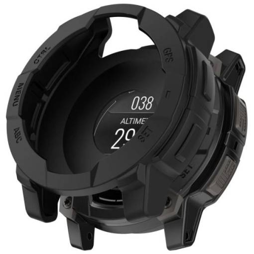 Foto - Silikonový rámeček pro Garmin Instinct 3 - Černý, 45 mm
