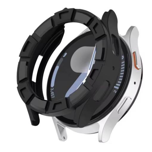 Foto - Silikonový rámeček pro Samsung Galaxy Watch 7, 44 mm - Černý