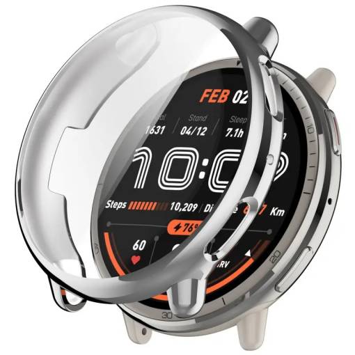 Foto - Silikonový kryt pro Amazfit Active 2 - Stříbrný