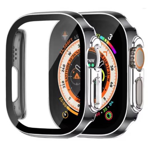 Foto - Ochranný kryt pro Apple Watch Ultra - Stříbrno černý, 49 mm
