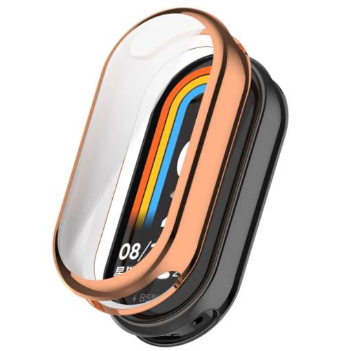 Foto - Silikonový kryt pro Xiaomi Smart Band 8 - Růžovo zlatý