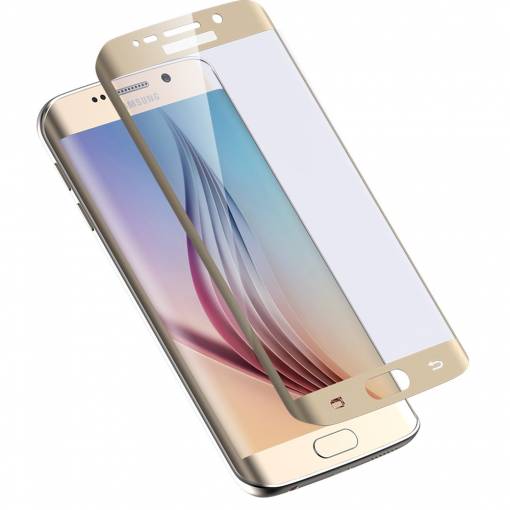 Foto - Ochranné sklo pro Samsung Galaxy S6 edge - zlatý