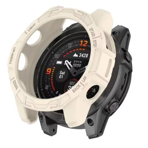 Foto - Silikonový rámeček pro Garmin Epix Pro, 42 mm - Béžový