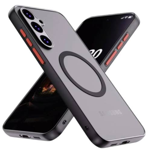 Foto - MagSafe silikonový kryt pro Samsung Galaxy A56 - Černý