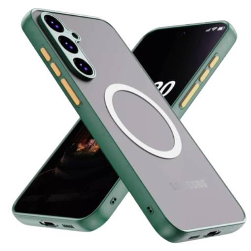 Foto - MagSafe silikonový kryt pro Samsung Galaxy A56 - Zelený