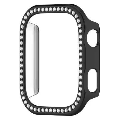 Foto - Ochranný rámeček s kamínky pro Xiaomi Redmi Watch 6 - Černý