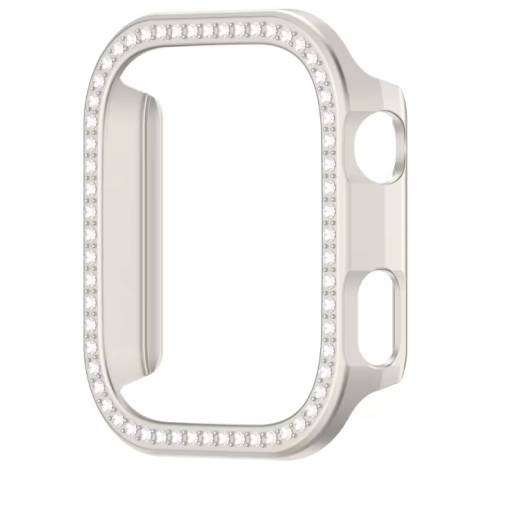 Foto - Ochranný rámeček s kamínky pro Xiaomi Redmi Watch 6 - Pískově zlatý