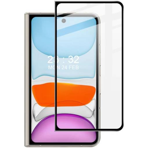 Foto - Ochranné sklo pro Google Pixel Fold - Černé, zaoblené
