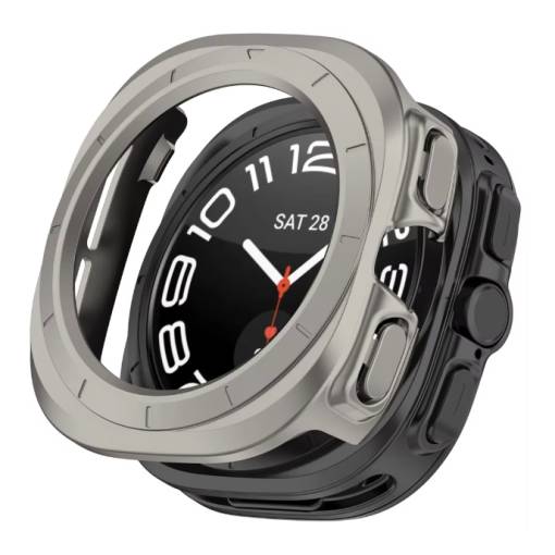 Foto - Ochranný rámeček pro Samsung Galaxy Watch Ultra2 47 mm - Titanově šedý