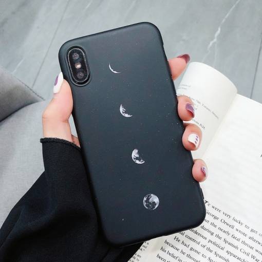 Foto - Kryt Měsíční fáze na iPhone XS Max - Černá