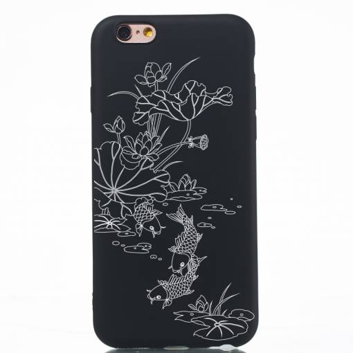 Foto - Ornament Kryt na iPhone 6 Plus/ 6S Plus (ryby) - Černá