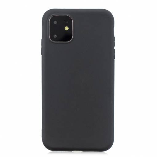 Foto - Matný silikonový obal na iPhone 11 - Černá