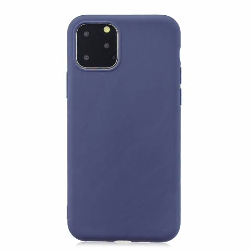 Foto - Matný silikonový kryt na iPhone 11 Pro - Tmavě modrá