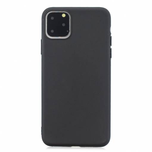 Foto - Matný silikonový obal na iPhone 11 Pro Max - Černá