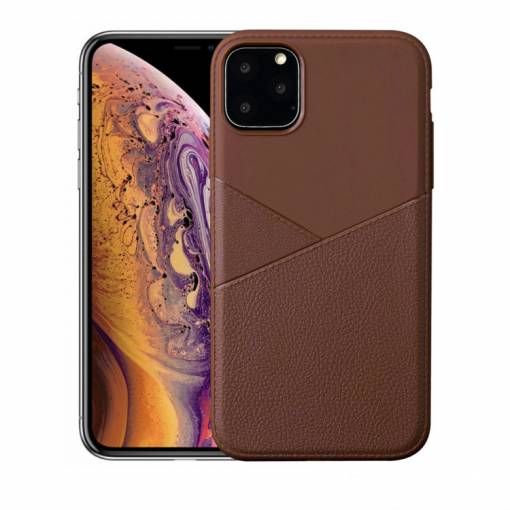 Foto - Tenký silikonový kryt Split na iPhone 11 Pro - Hnědá