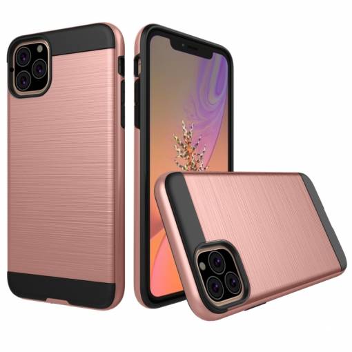 Foto - Odolný kryt na iPhone 11 Pro - Růžová broušená textura