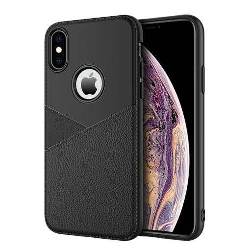 Foto - Tenký silikonový kryt Split na iPhone XR - Černá