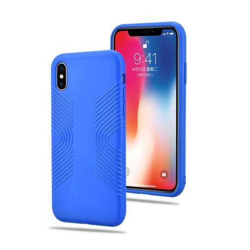 Foto - Protiskluzový kryt na iPhone XR - Modrá