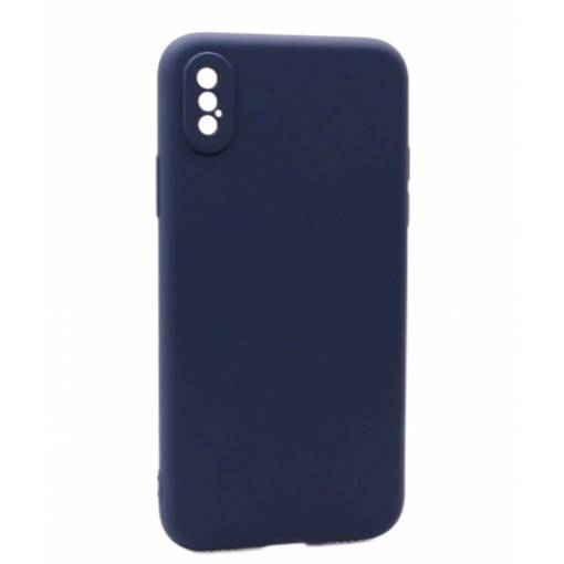 Foto - Silikonový kryt pro iPhone X a XS - Tmavě modrý