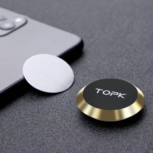 Foto - TOPK nalepovací magnetický držák na mobil - zlatá