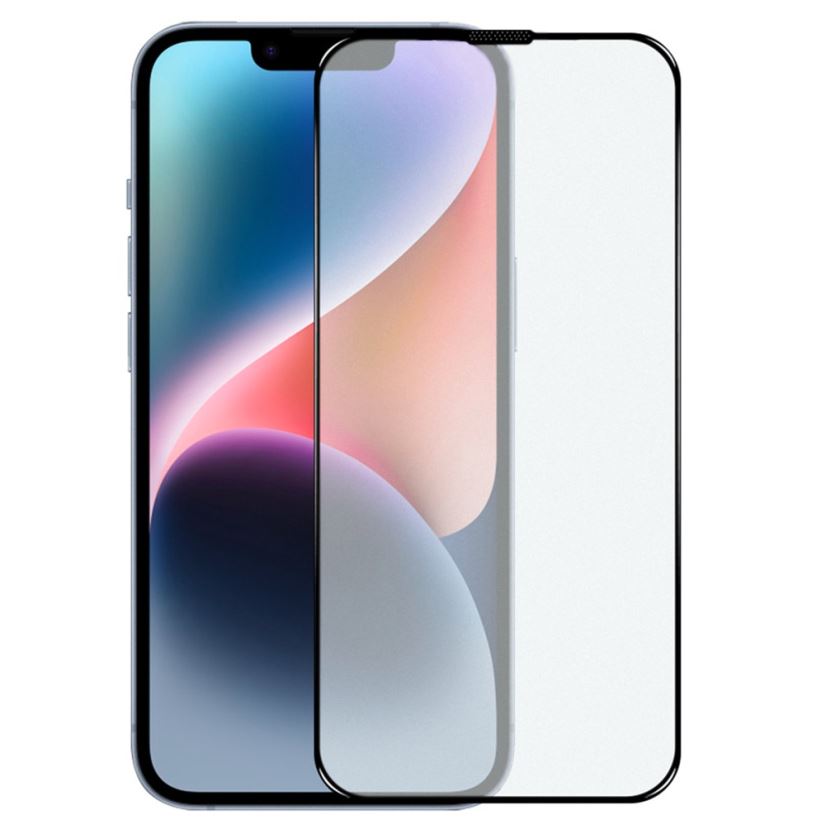 Ochranné sklo pro iPhone 13, 13 Pro a 14 - Černé
