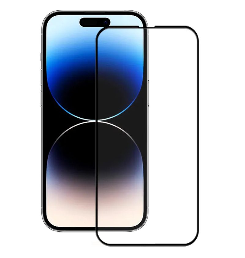 Ochranné sklo pro iPhone 13, 13 Pro a 14 - Černé