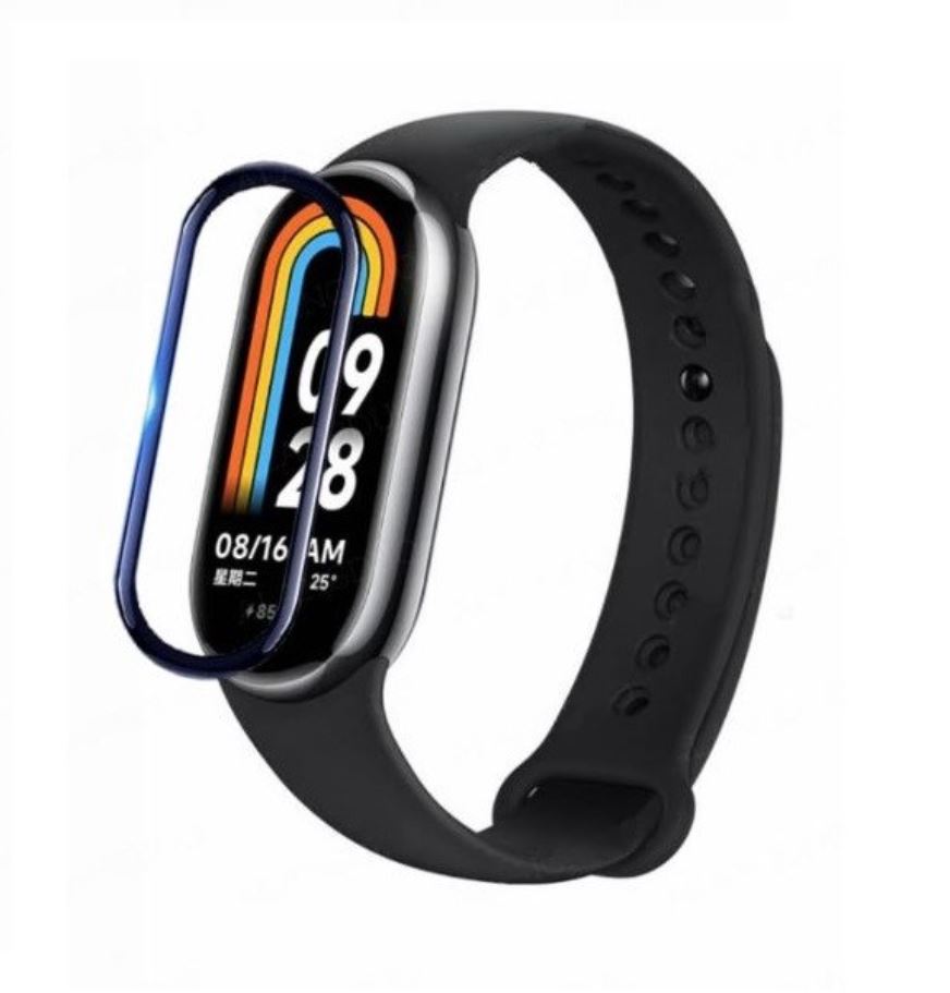 Ochranná fólie s černým okrajem pro Xiaomi Mi Band 8