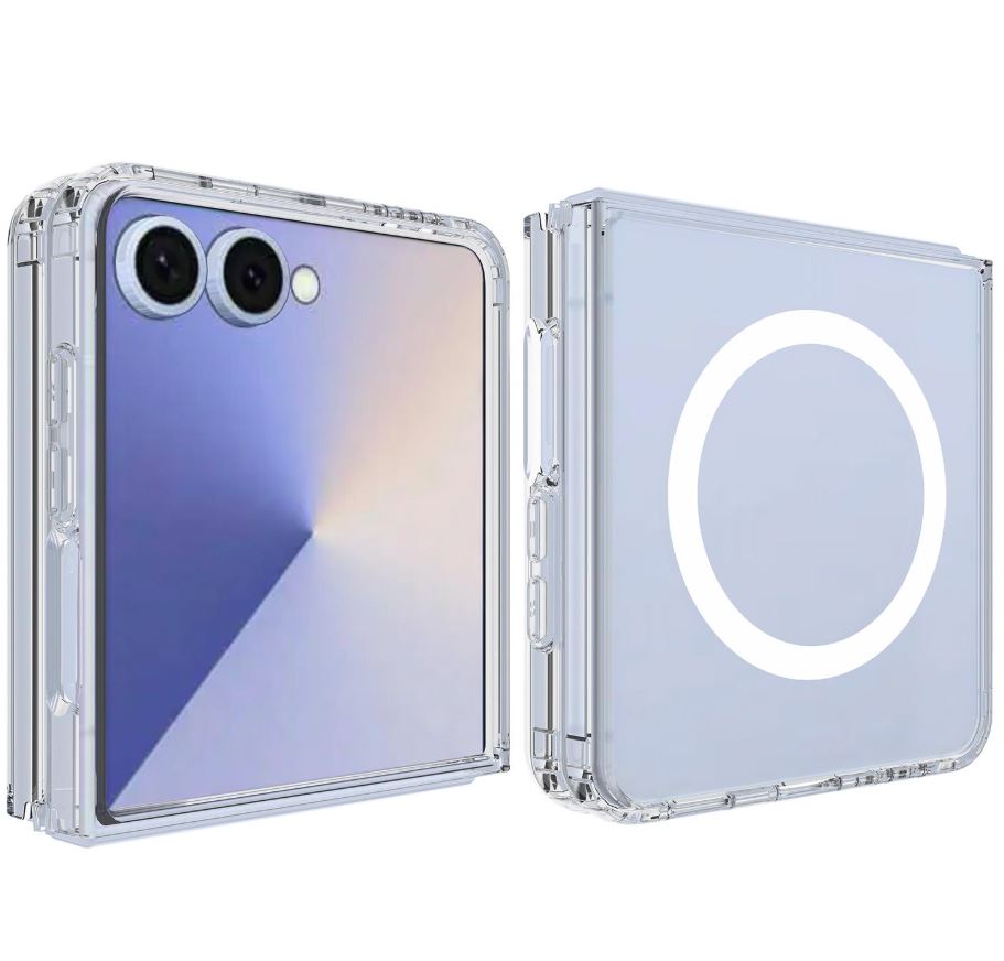 MagSafe silikonový kryt pro Samsung Galaxy Z Flip 7 - Průhledný