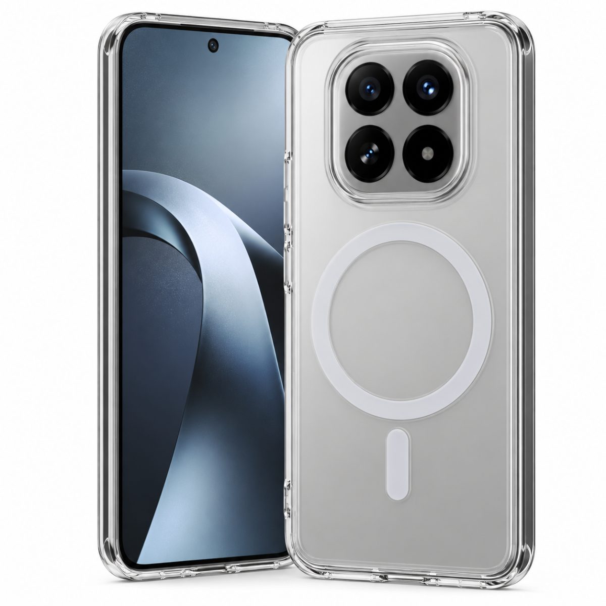 MagSafe silikonový kryt pro Xiaomi Redmi Note 15 5G - Průhledný