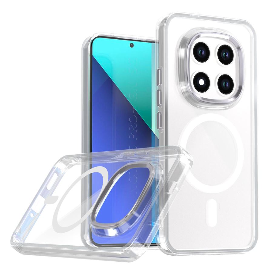 MagSafe silikonový kryt pro Xiaomi Redmi Note 14 Pro - Průhledný