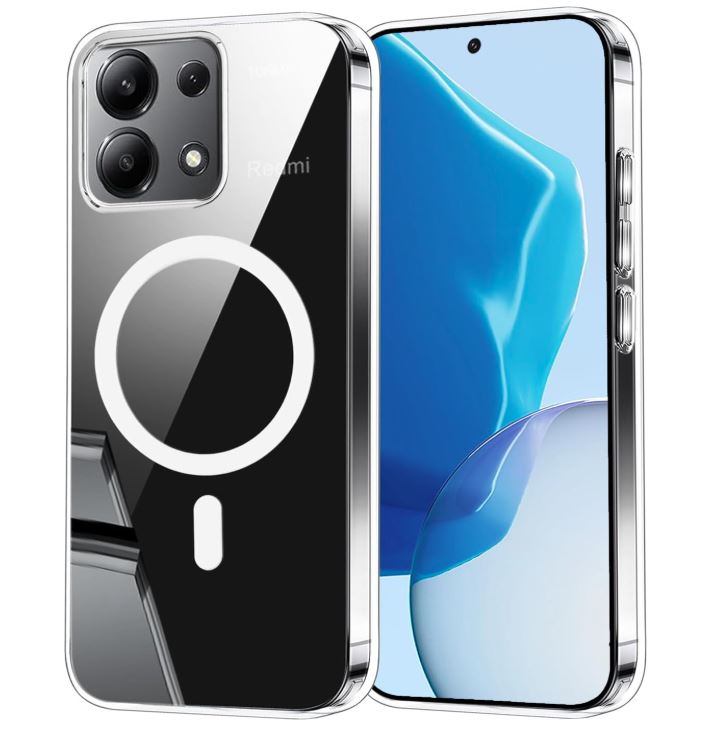 MagSafe silikonový kryt pro Xiaomi Redmi Note 13 Pro 4G - Průhledný