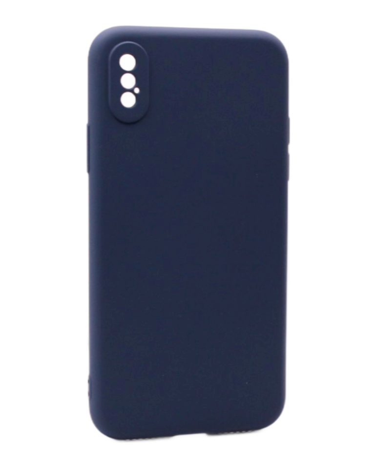 Silikonový kryt pro iPhone X a XS - Tmavě modrý