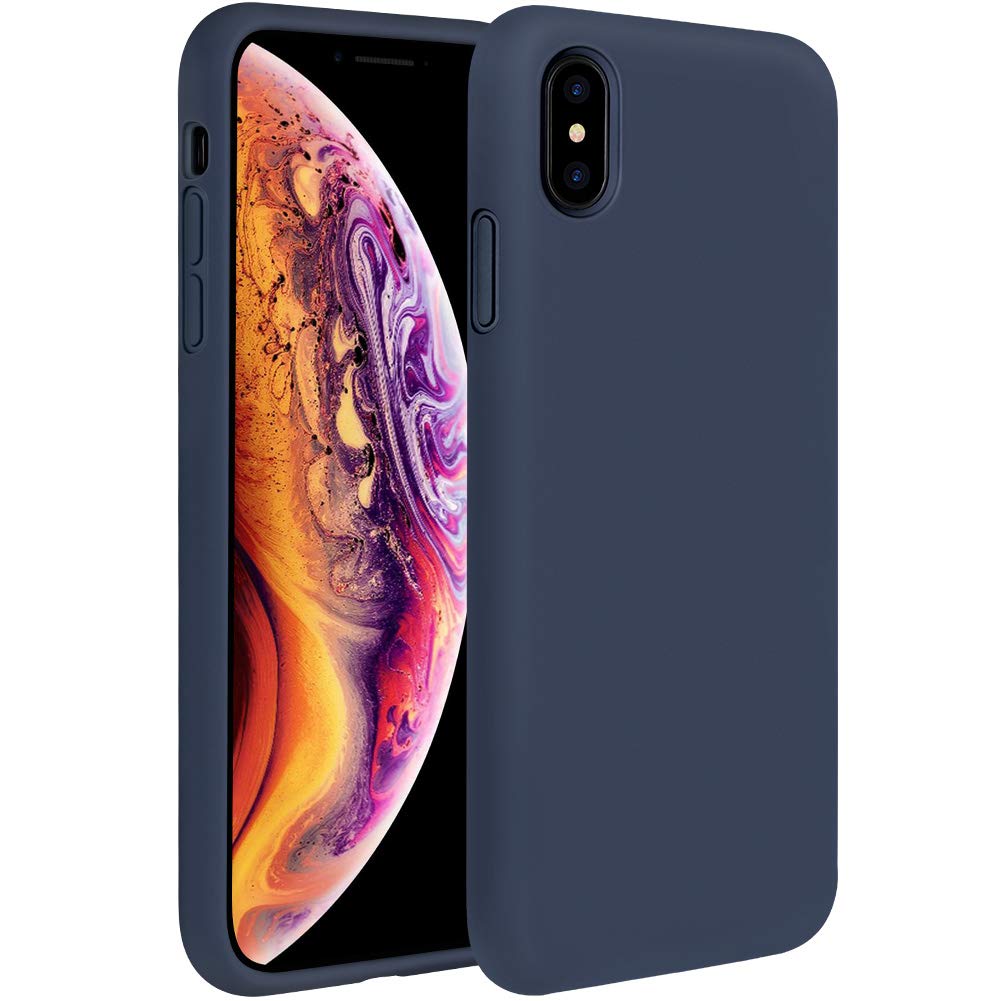 Silikonový kryt pro iPhone XS Max - Tmavě modrý